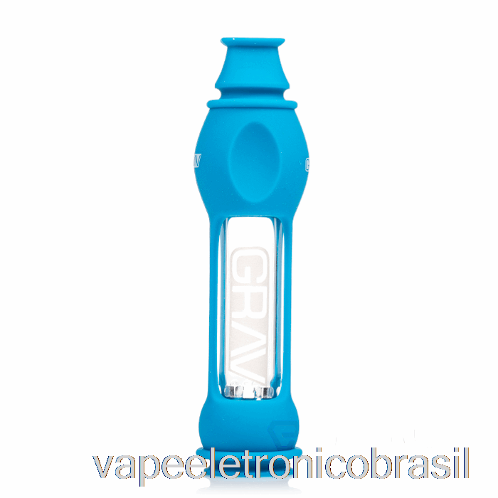 Vape Eletronico Grav Octo-taster Com Pele De Silicone Azul